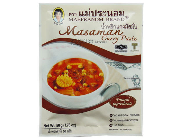 GIA VỊ CÀ RI MASAMAN HIỆU MAE PRANOM – GÓI 50G
