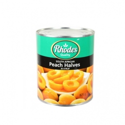 Đào tươi bổ đôi ngâm siro hiệu Rhodes – hộp 825g