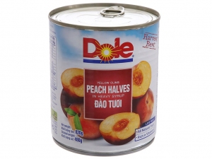 ĐÀO TƯƠI NGÂM DOLE (820G) – THÙNG 12 LON