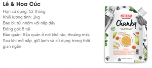 MỨT CHUNKY LÊ & HOA CÚC (PEAR CHRYSAN) 1KG